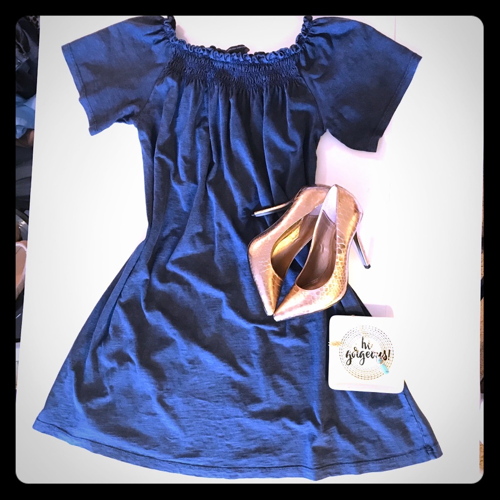French connection off the shoulder shift dress